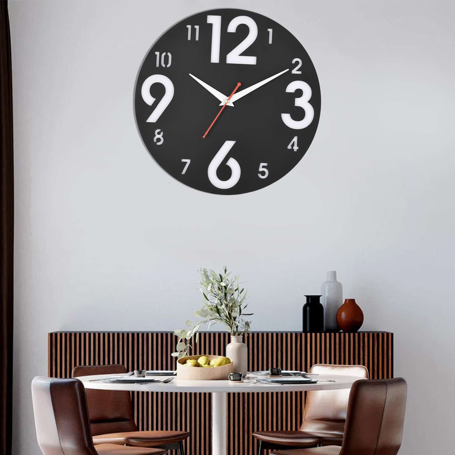 Wooden Silent Non-Ticking Wall Clock for Home Stylish Latest Designer Wall Clock for Home Living Room Bedroom Office Hall