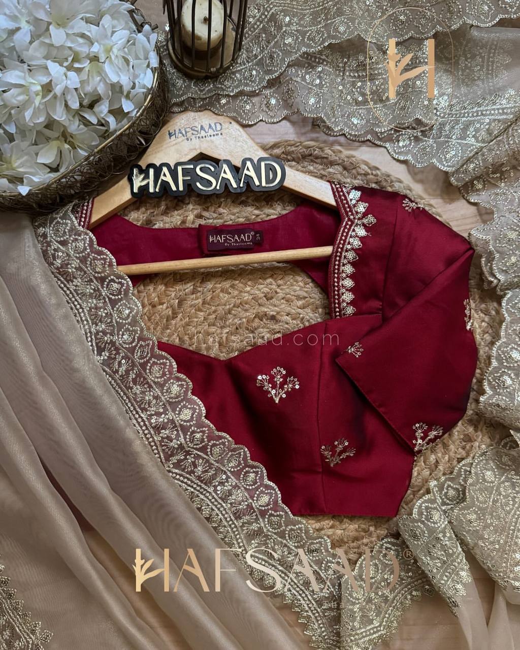 Luxurious Ivory Organza Dupatta with Heavy Golden Sequin & Zari Cutwork Border – Perfect for Weddings & Festive Layering - Image 8